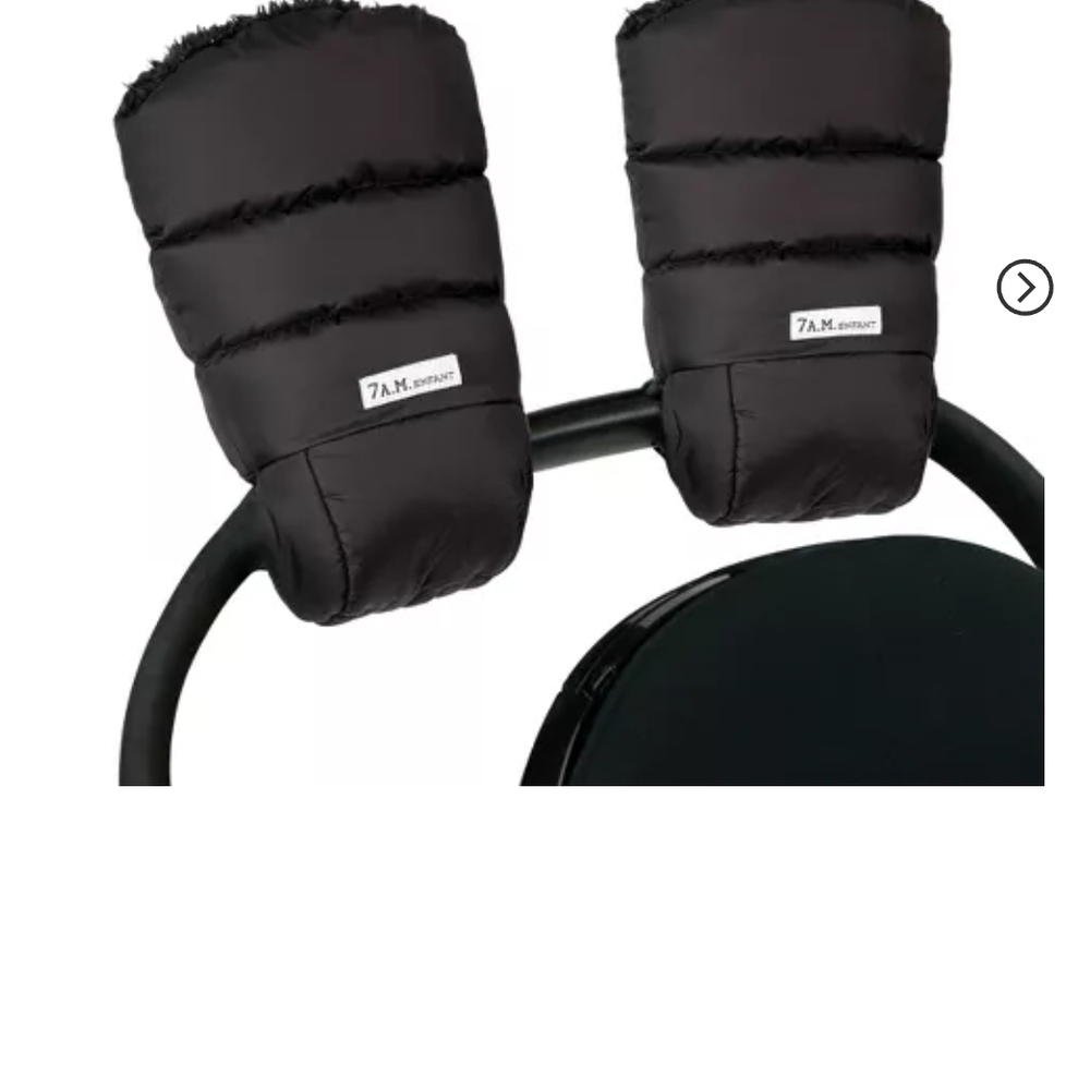 7 A.M. Enfant Black Stroller Mittens - Kids Accessories